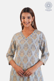 Women's Floral Print Kurta with Pants & Dupatta