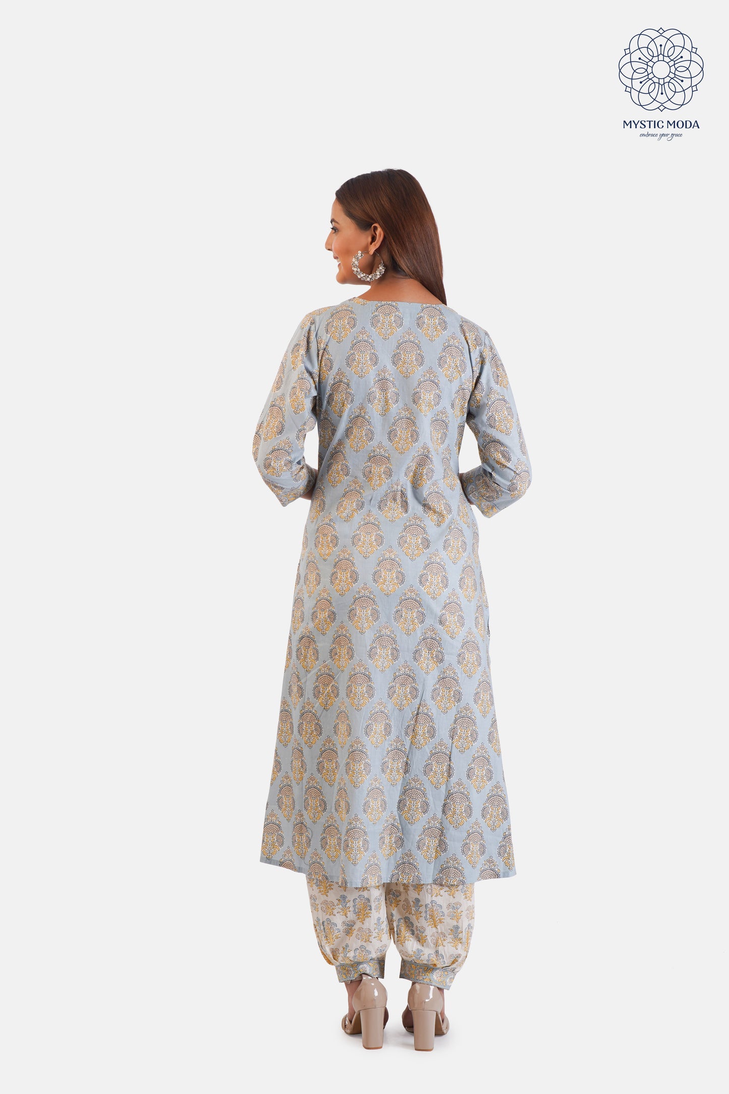 Women's Floral Print Kurta with Pants & Dupatta